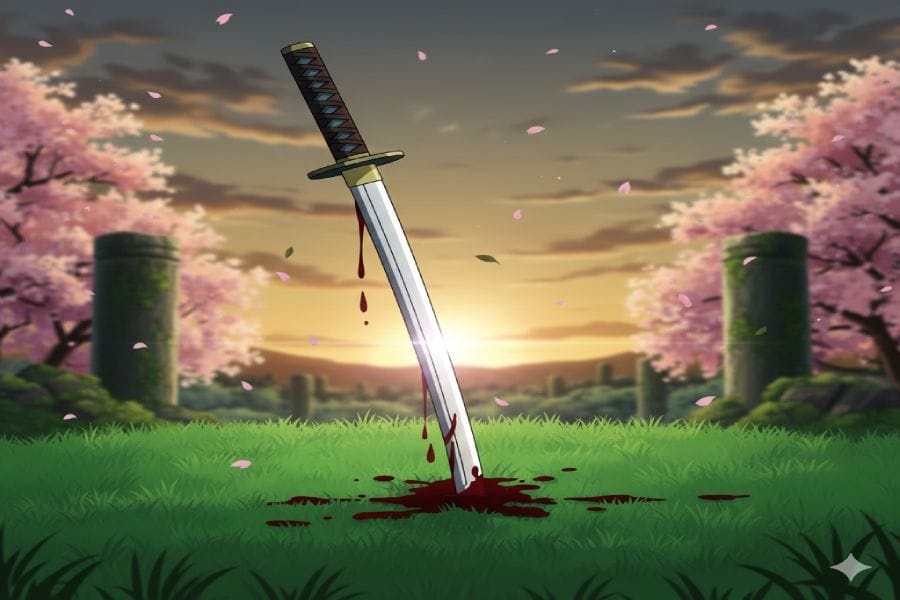 Animes para adultos: cuando la animación deja de ser “solo dibujos” una espada clavada en el piso resultante de una batalla entre adultos